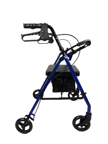 Alt View 2. iLIVING - ILG-800B Blue Rollator Walker – Heavy Duty Frame, Adjustable Height, Easy-Fold Design and Smart Brake Lock for Adults - Blue and Black.