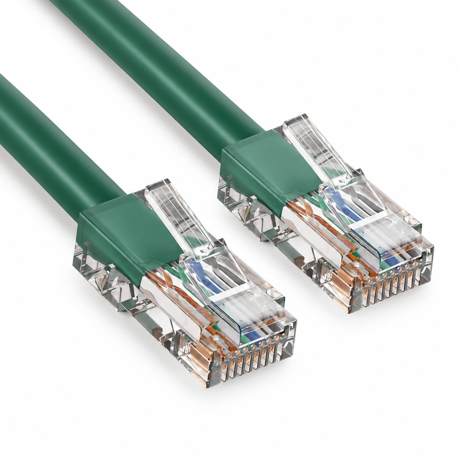 Front. Sanoxy - SANOXY 14ft Cat5e Ethernet Patch Cable 350MHz UTP RJ45 Network Cord Green - Green.