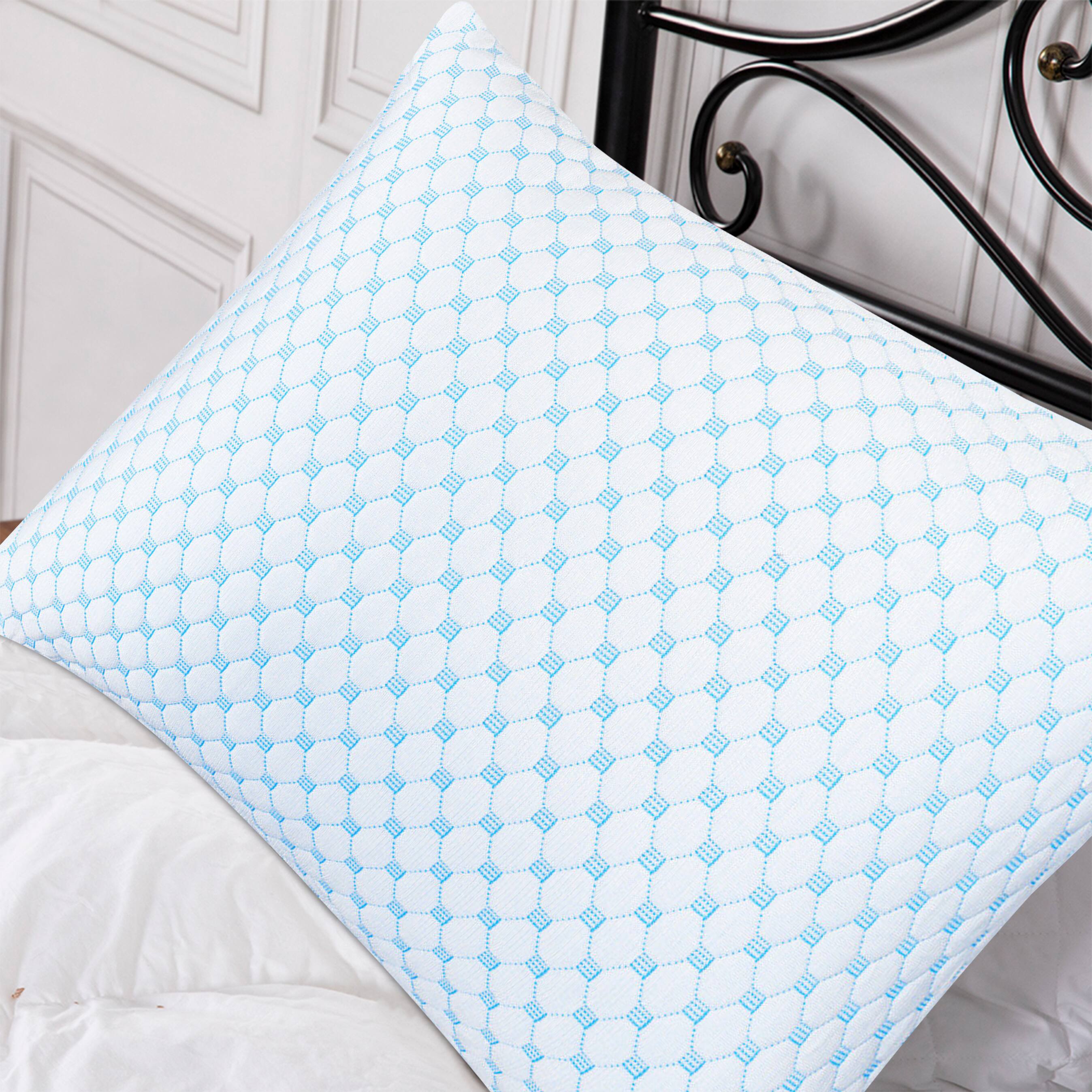 Alt View 1. Bibb Home - Bibb Home Cooling Memory Foam Pillow with Removable Cover - Standard.