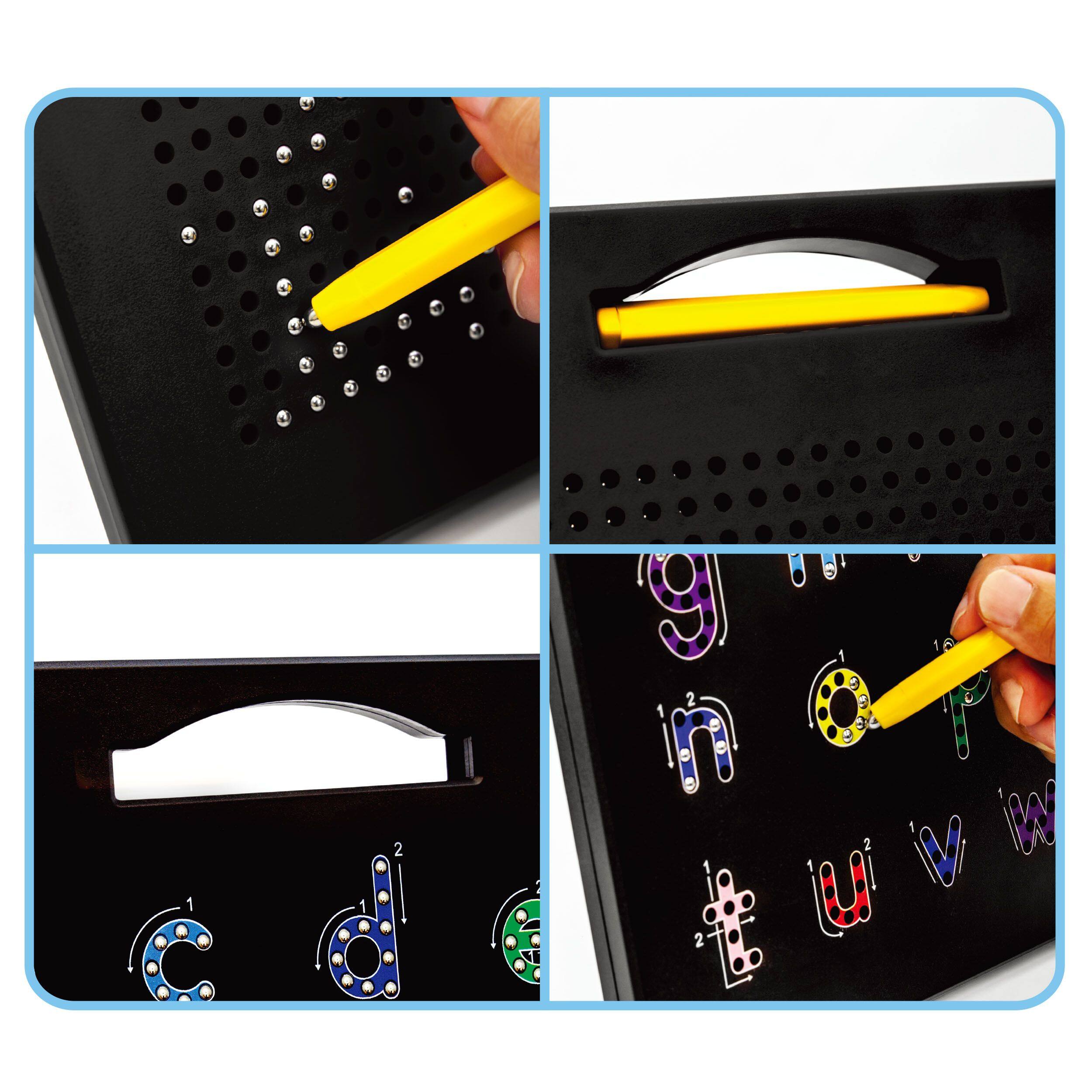 Alt View 2. PicassoTiles - PICASSO-TILES 2PK 4-in-1 Magnetic Drawing Board, STEM Toys for Kids 3+.