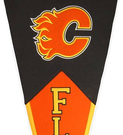 Alt View 2. Winning Streak Sports - Calgary Flames NHL GIANT SIZE Pennant 17x40 Wool Pennant - Multi.