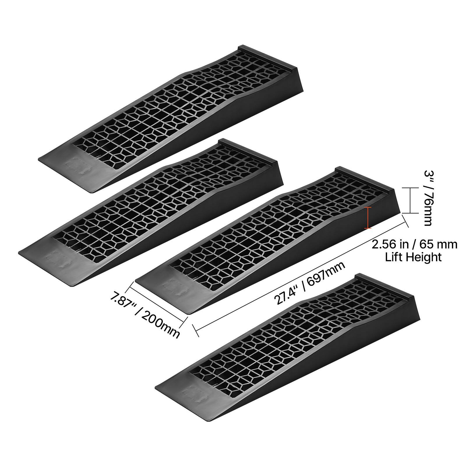 7.87" / 200mm  
3" / 76mm  
2.56 in / 65 mm Lift Height  
27.4" / 697mm