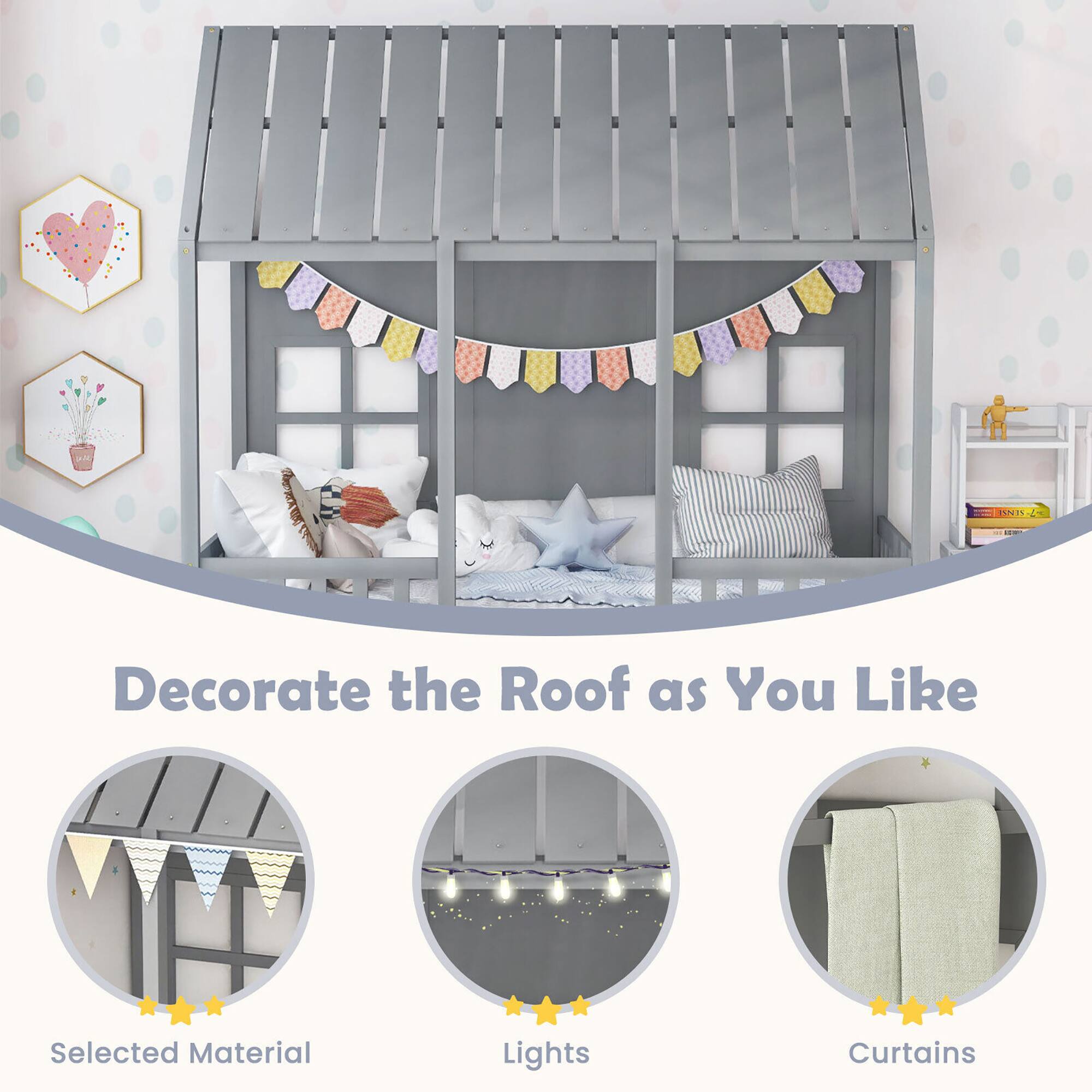 Decorate the Roof as You Like

Selected Material

Lights

Curtains
