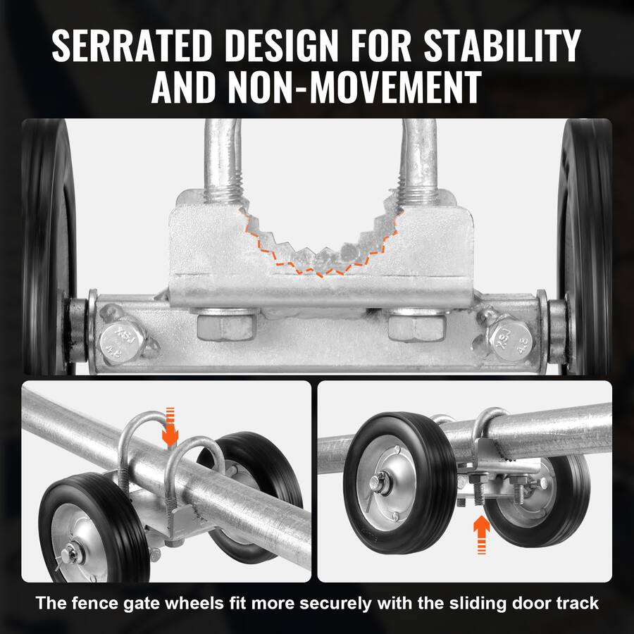 Gate Rollar VEVOR Sliding Gate Kit, 6” Rolling Gate Hardware Kit, Universal ...