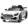 Winado - 12V Ride on Car, Licensed Mercedes Benz AMG GTR Battery Powered Electric Vehicle, w/Parent Remote, Wider Seat, LED Light - White