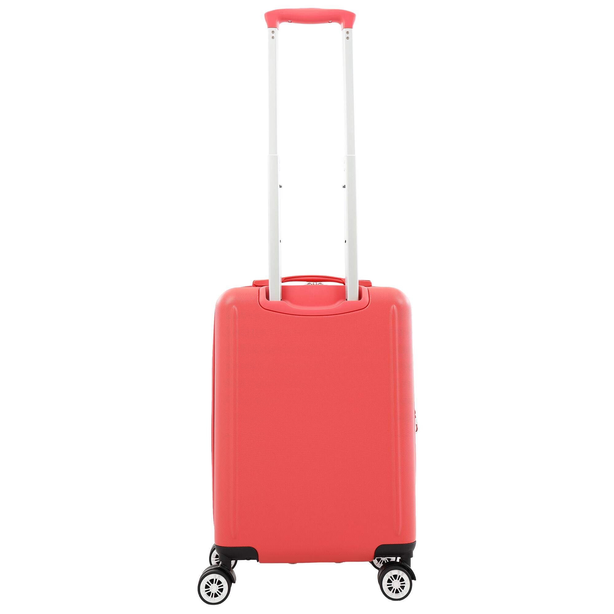 Back. Tommy Bahama - 21.5" Carry-On Hardside Spinner Luggage with 3D Pineapple - Pink.