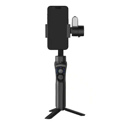 Front. Cluzine - Multifunctional Handheld Stabilizer 3-Axis Anti-Shake Gimbal for Universal Phone Selfie & Live Streaming.