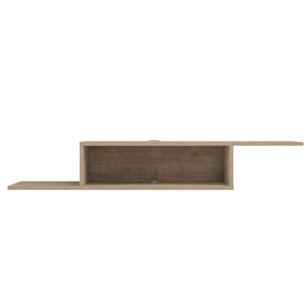 Alt View 3. FurniFact - Beige Wall Mount TV Stand for 65 Inch Screens with Engineered Wood Shelf - Beige.
