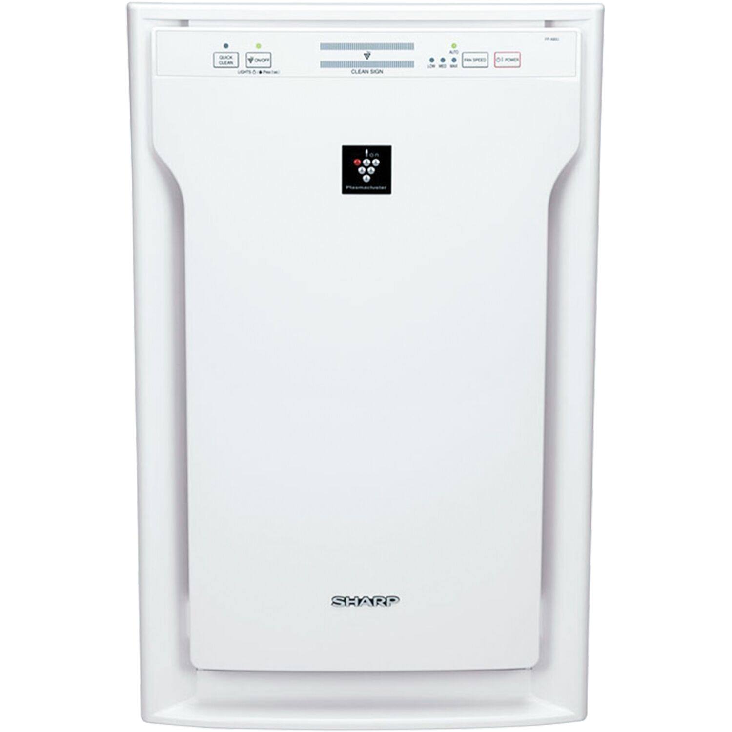 Front. Sharp - Air Purifier with Plasmacluster Ion Technology Recommended for Large Rooms - White.
