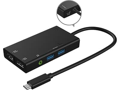 j5create 6 Port USB C Hub Black JVA01 - Best Buy