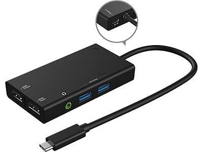 Alt View 3. j5create - 6-Port USB-C Hub - Black.
