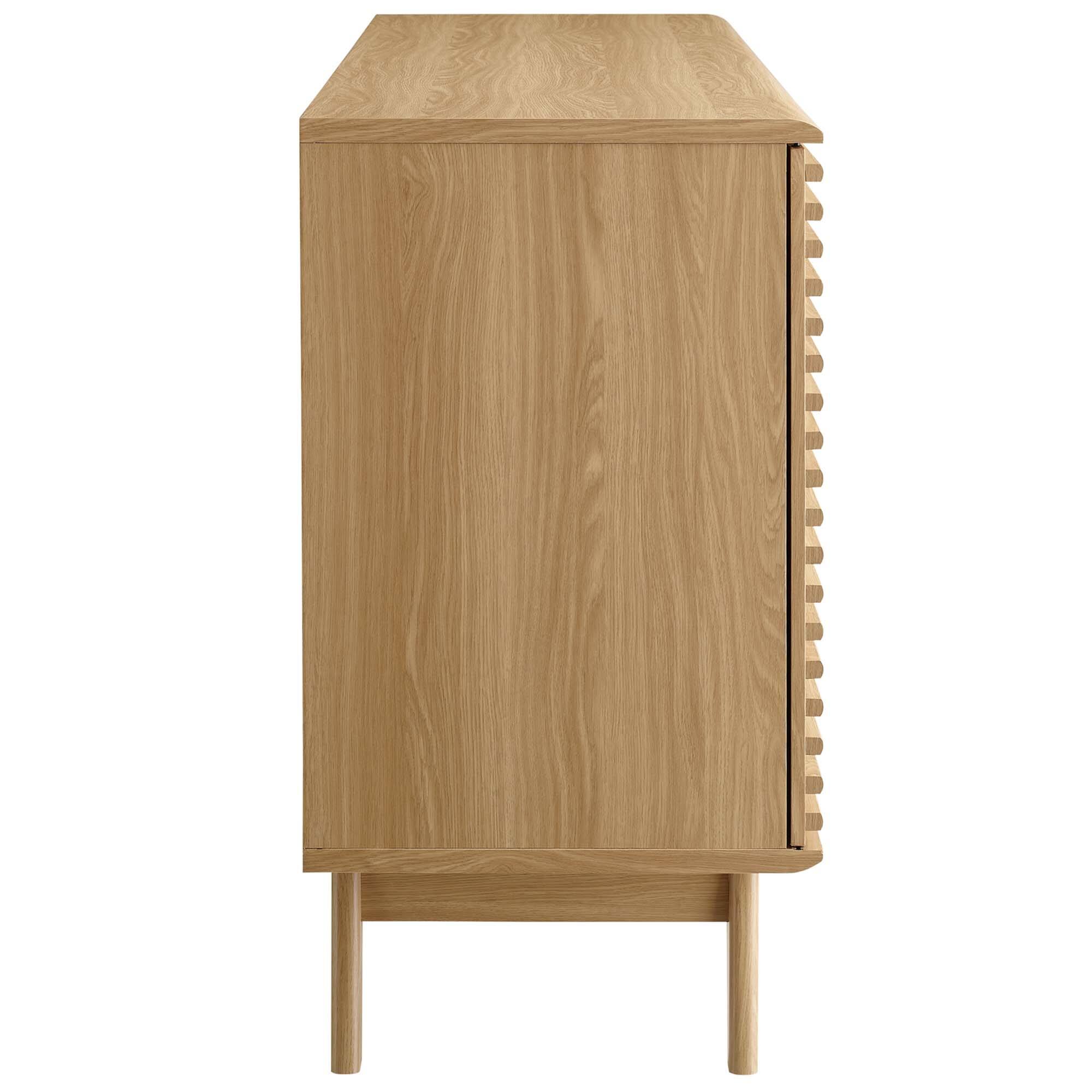 Left. Modway - Render 63" Sideboard Buffet Table or TV Stand by Modway - Oak.