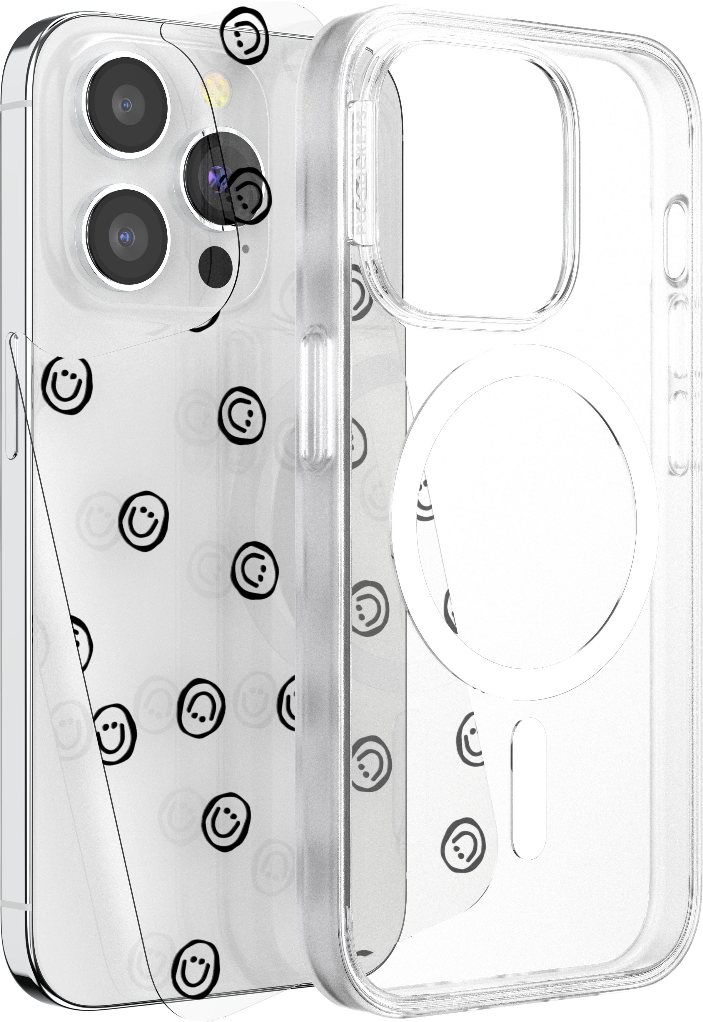 Alt View 1. PopSockets - Looks iPhone 15 Pro Swappable Graphic Case Inserts (3 per pack) - compatible with PopSockets PopCase only - Multi Collection.