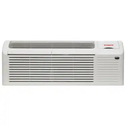 Front. Tosot - 15,000 BTU PTAC, Inverter Packaged Terminal Air Conditioner with Heat Pump and 3.5 kW Electric Heater, 230V - White.