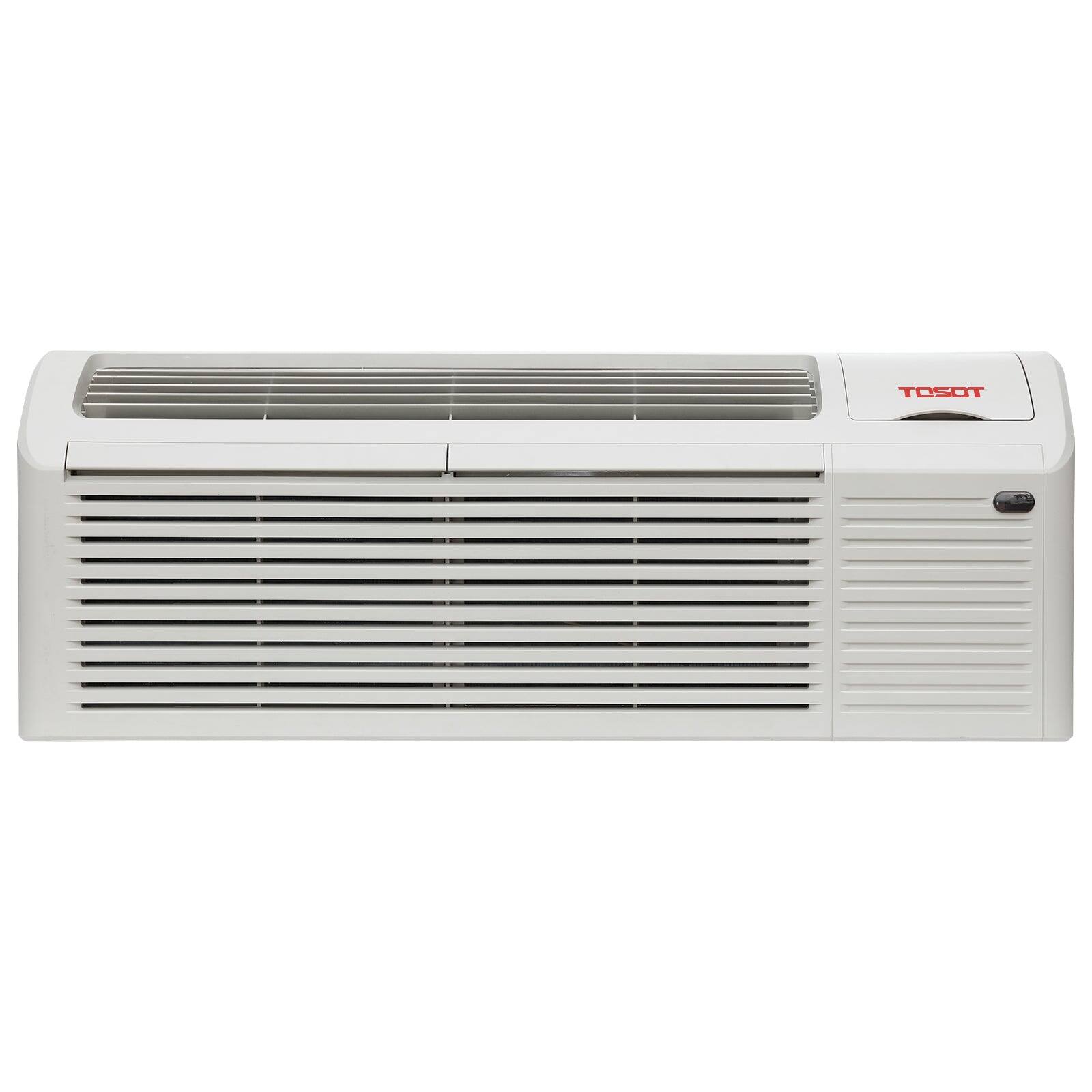 Front. Tosot - 15,000 BTU PTAC, Inverter Packaged Terminal Air Conditioner with Heat Pump and 3.5 kW Electric Heater, 230V - White.
