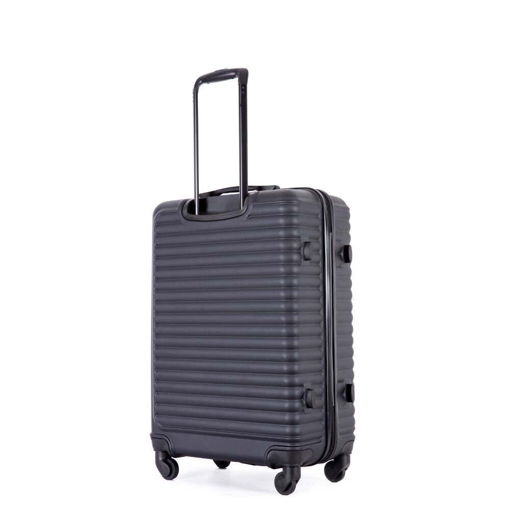 Alt View 1. Ropilly - Ropilly 3 Piece Luggage Set Hardshell Suitcase with Wheels TSA Lock Black 20 24 28 Inch - Black.