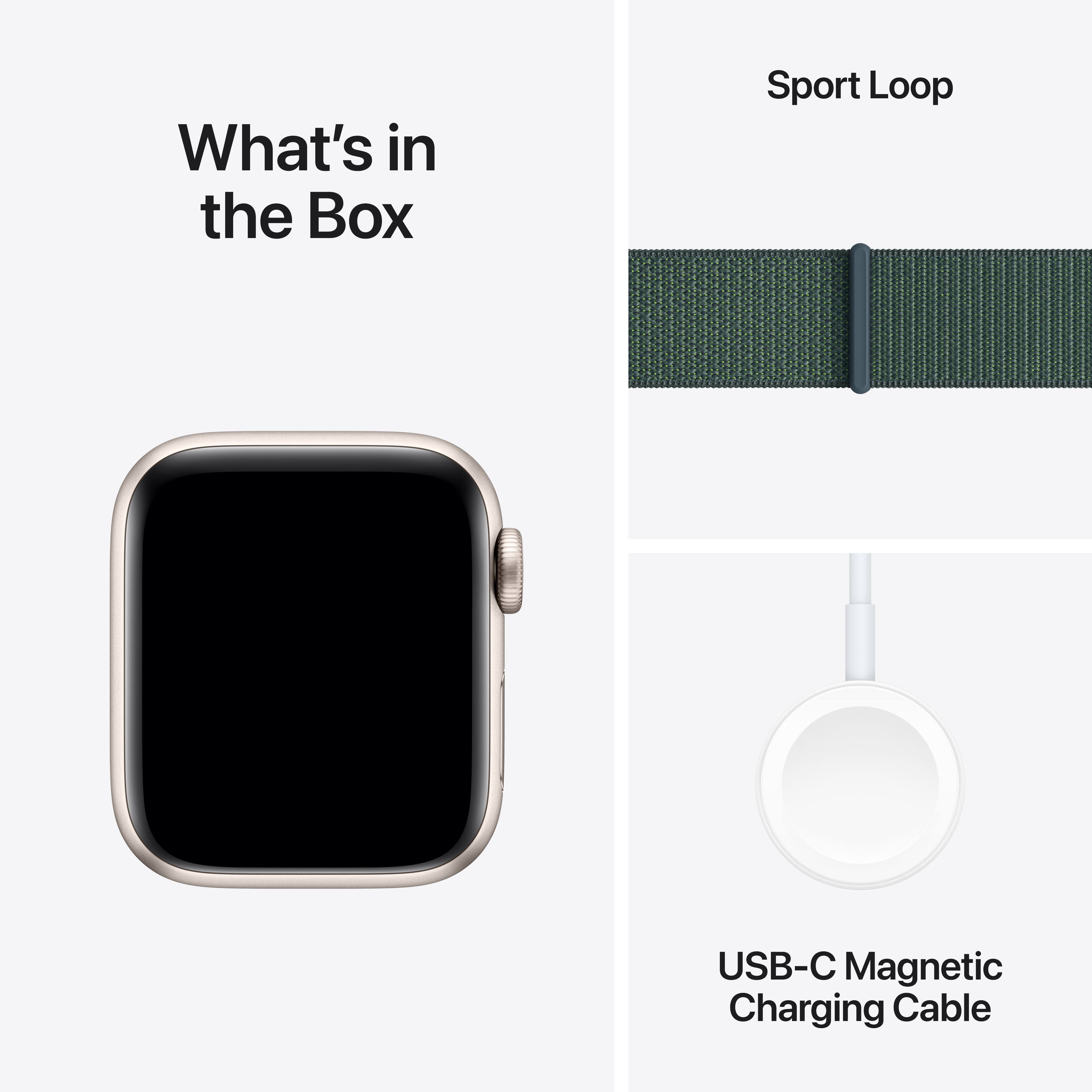 What's in the Box: Sport Loop, USB-C Magnetic Charging Cable