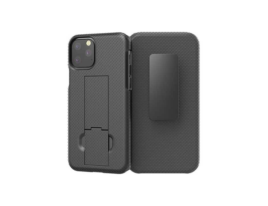 Verizon - Shell and Holster Combo for Apple iPhone 11 Pro - Black