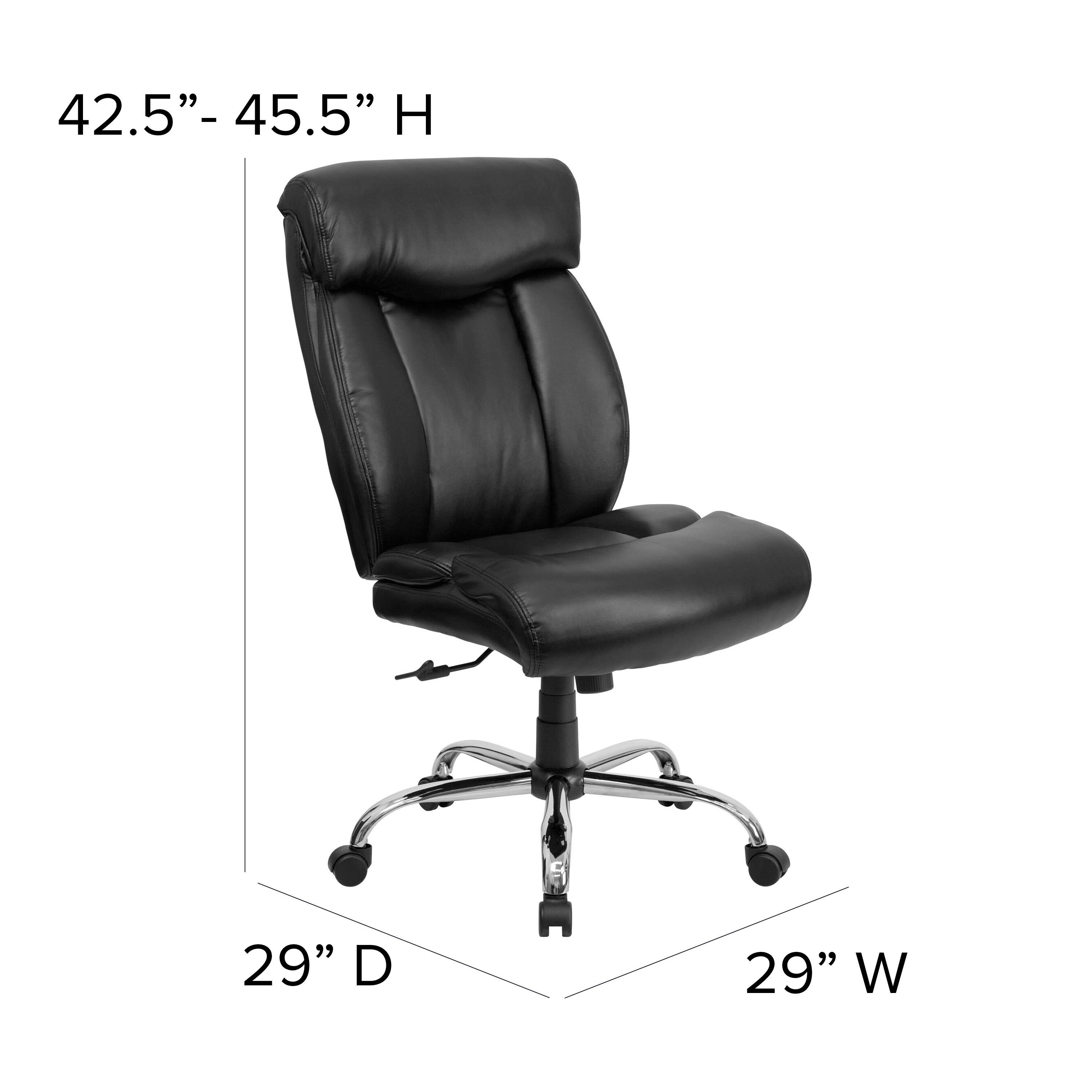 42.5" - 45.5" H  
29" D  
29" W