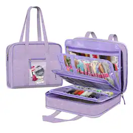 Kitcheniva - Large Capacity Sewing Craft Supplies Tote Organizer Bag - Purple