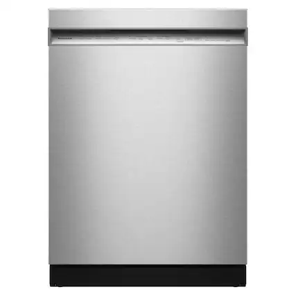 Front. KitchenAid - 24 inch Front Control Built-In Tub Dishwasher with Third Level Jet Rack and 41 dBA - Stainless Steel - PrintShield Stainless.
