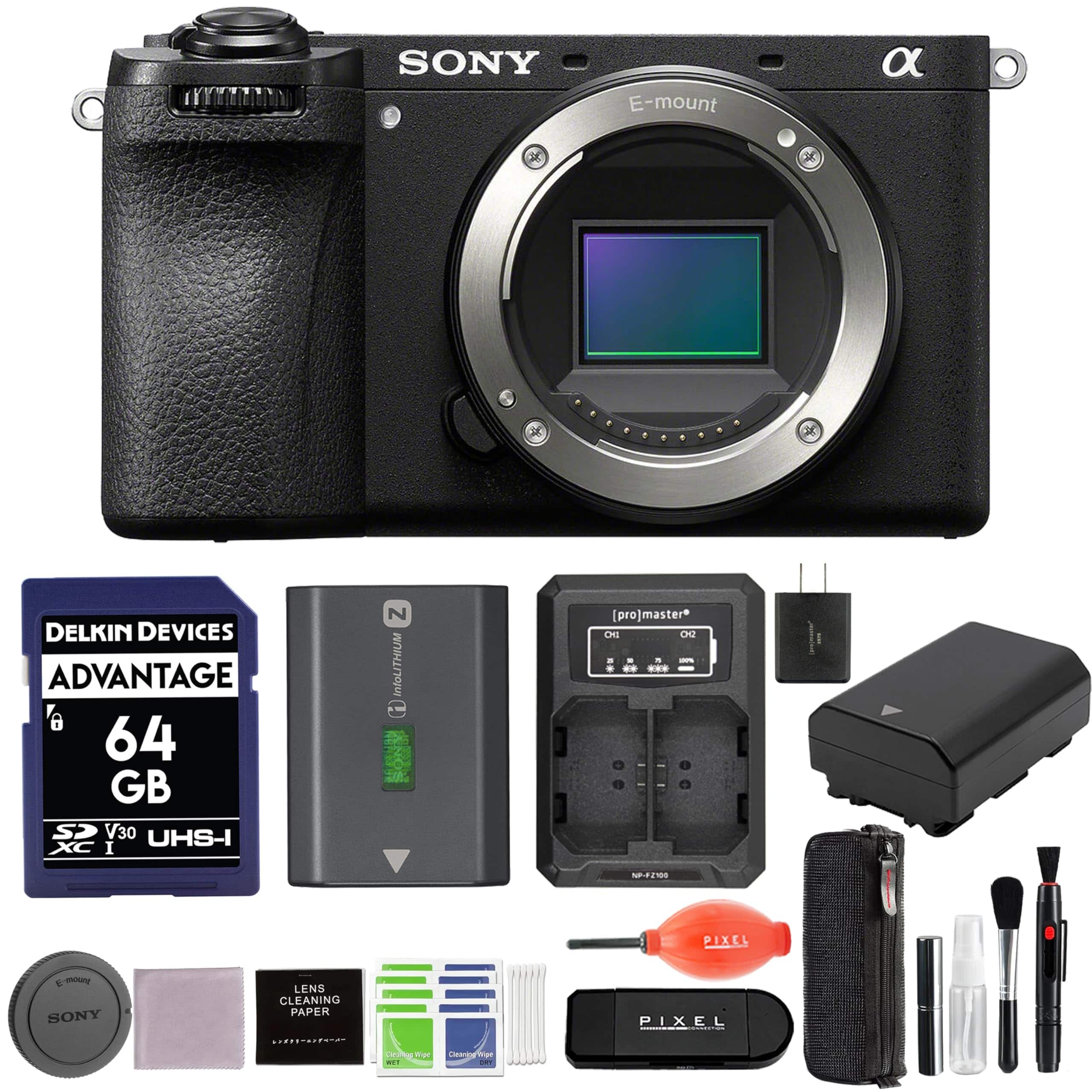 Sony Alpha a6700 Mirrorless Camera Body Bundle with Extra Battery