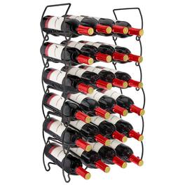 Sorbus - 3-Tier Stackable Wine Rack - Classic Style Wine Racks for Bottles - Perfect for Bar, Wine Cellar, Basement - Black