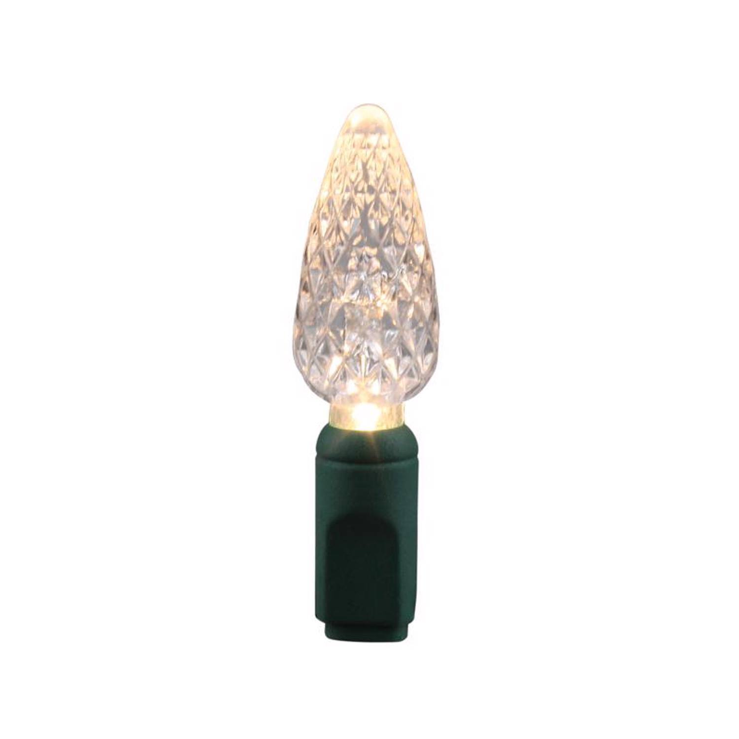 Left. Celebrations - Celebrations Platinum LED C9 RGBW 25 ct String Christmas Lights 25 ft..