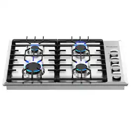 GASLAND - 30 inches Recessed Gas Cooktop with 4-Burner in Stainless Steel - Stainless Steel