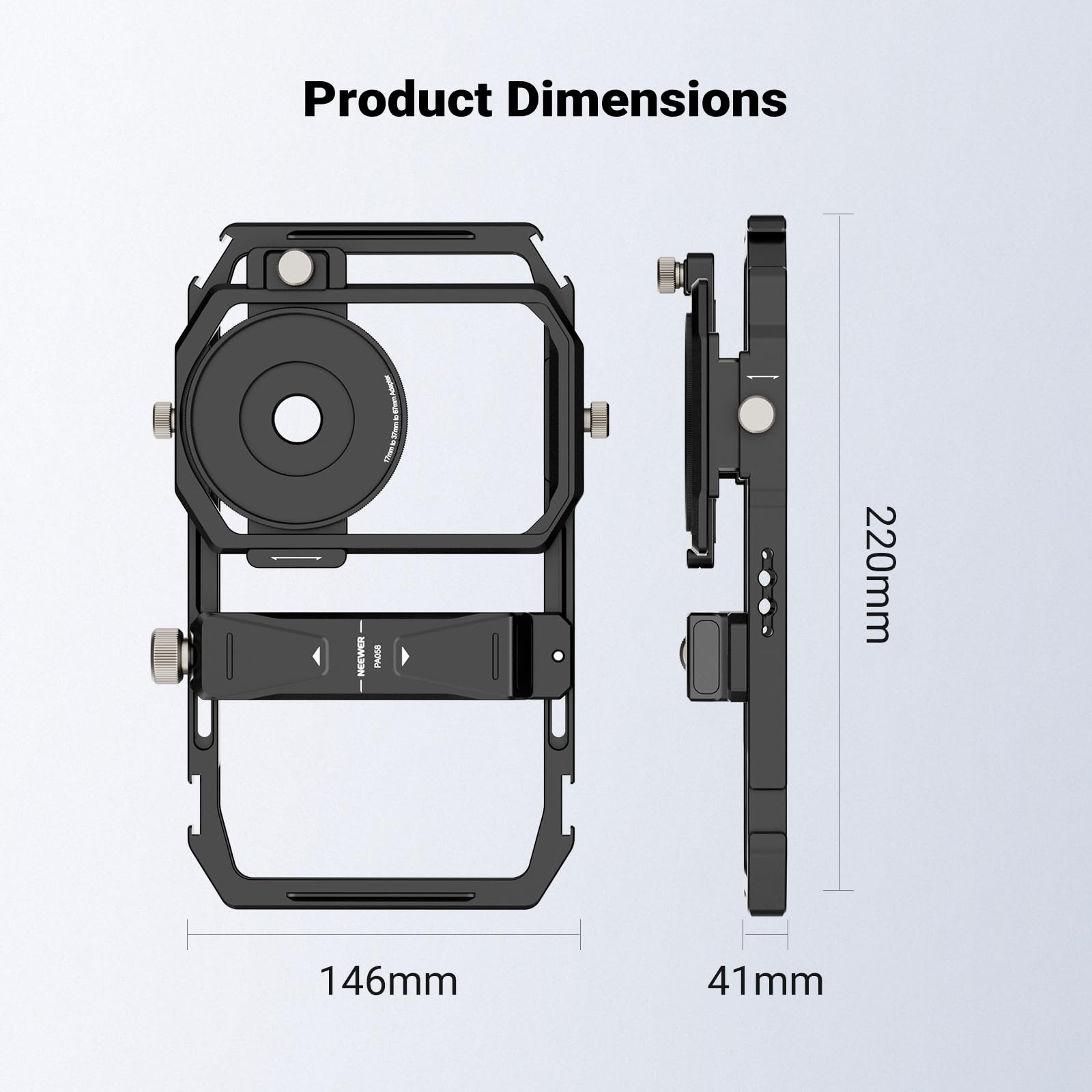 Product Dimensions: NEEWER P 220mm x 146mm x 41mm