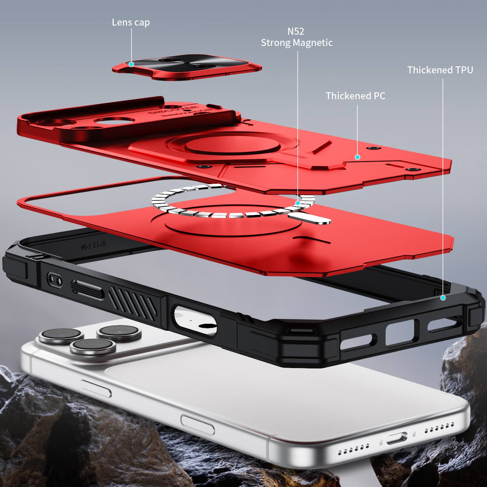 Lens cap N52 Strong Magnetic Thickened TPU Thickened PC