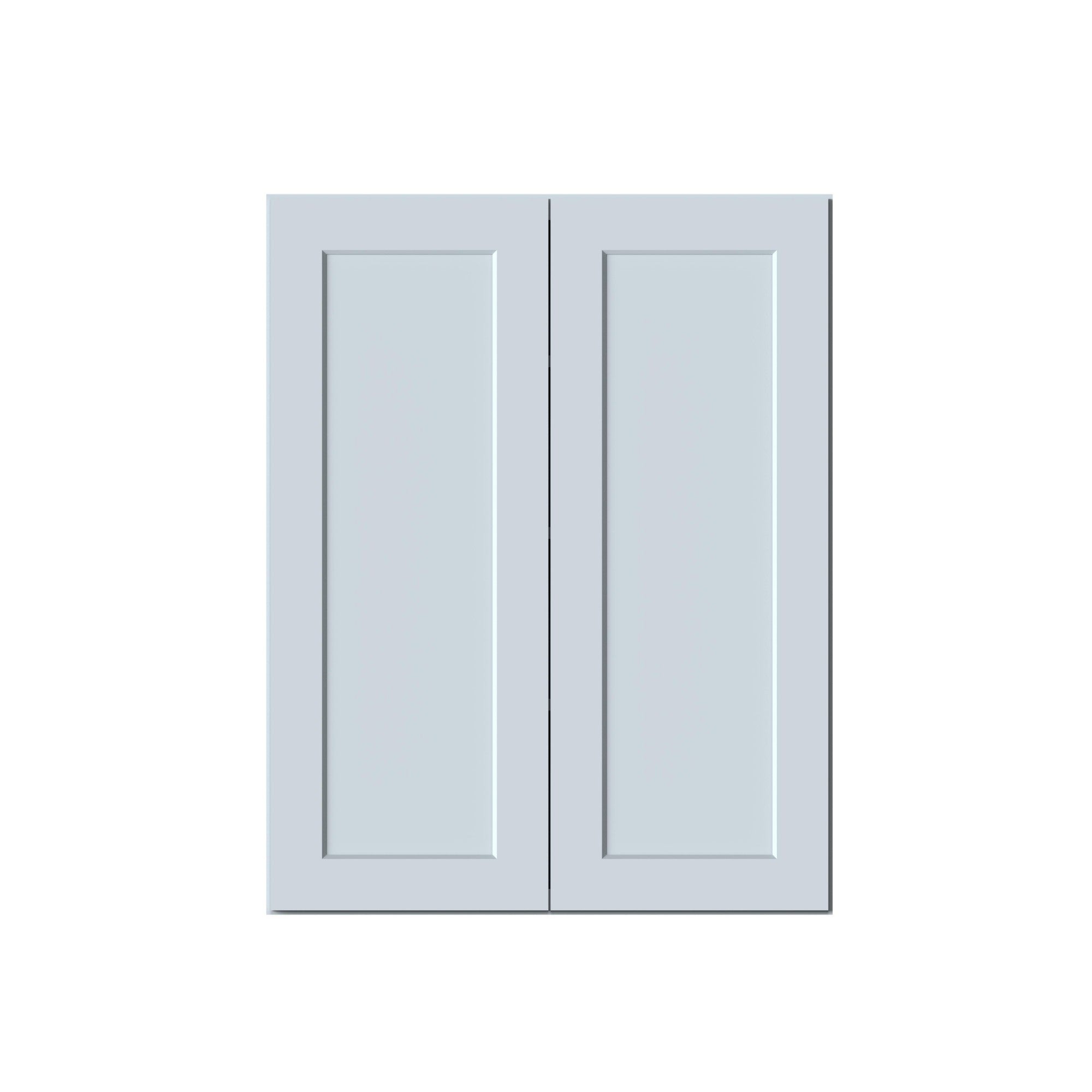 Front. Boyel Living - 33in.W x12in.D x42in.H WALL CABINET Fully assembled Cabinet With Two HDF Doors - Gray.