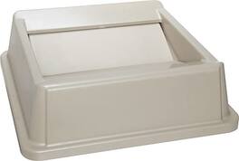 RubberMaid - Untouchable Square Swing Top Lid, Plastic, 20 1/8"W x 20 1/8"D x 6 1/4"H - Beige