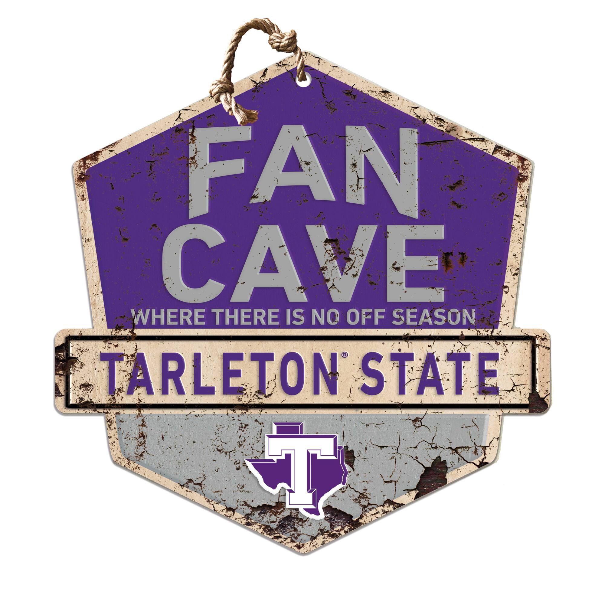 Tarleton State Texans 20'' x 20'' Fan Cave Badge Sign