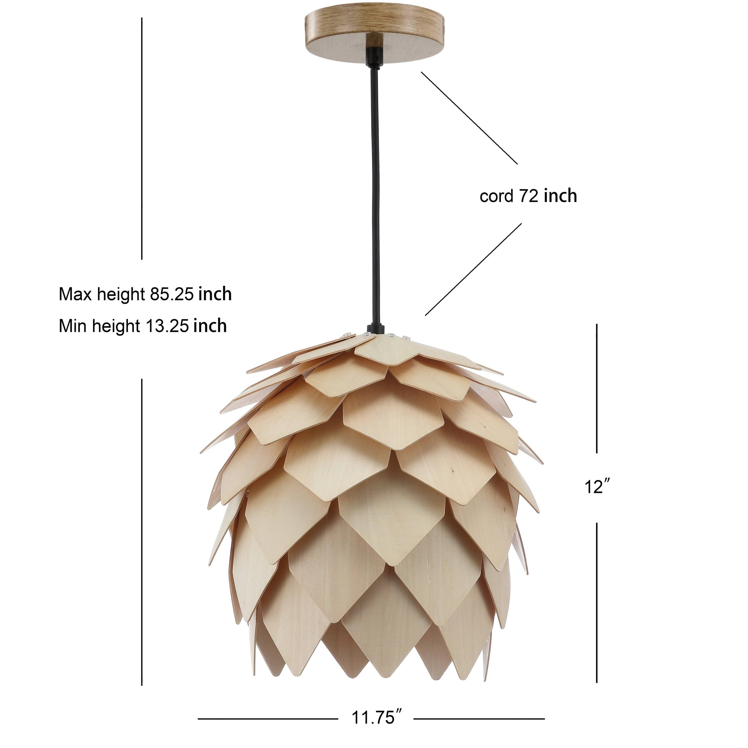 cord 72 inch  
Max height 85.25 inch  
Min height 13.25 inch  
12"  
11.75"