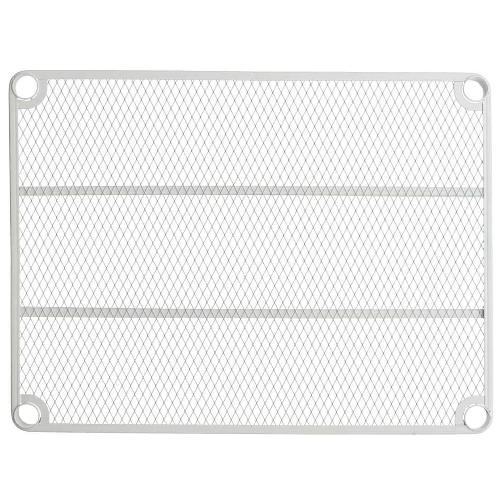 Alt View 5. Design Ideas - Design Ideas MeshWorks 3 Tier Full-Size Metal Storage Shelving Unit Rack, White - White.