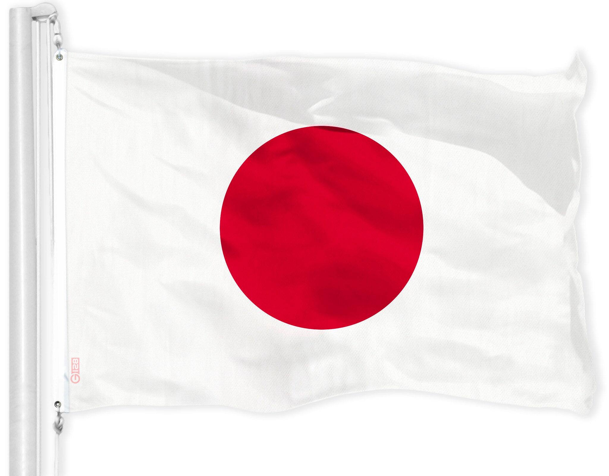 Front. G128 - Japan Flag 150D Printed Polyester 3x5 ft - Assorted Colors.