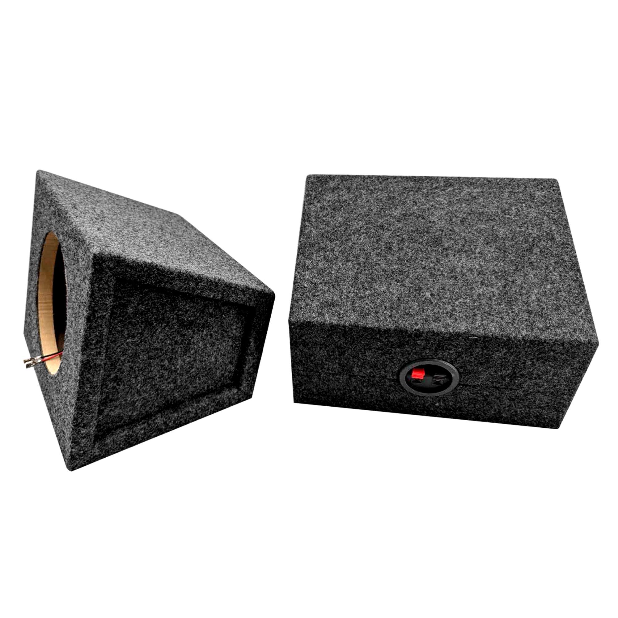 Alt View 2. SDX Audio - 6.5" Speaker Enclosure Pair w Internally Pre-Wired Fast-On Terminal - Black.