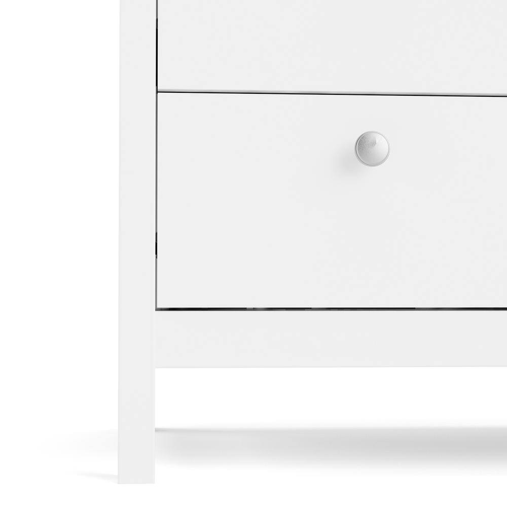 Back. Tvilum - Madrid 5 Drawer Chest - White.