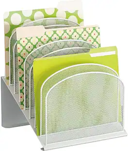 Safco - Onyx 8-Tiered Wire Mesh Desk Organizer, (3258WH) - White