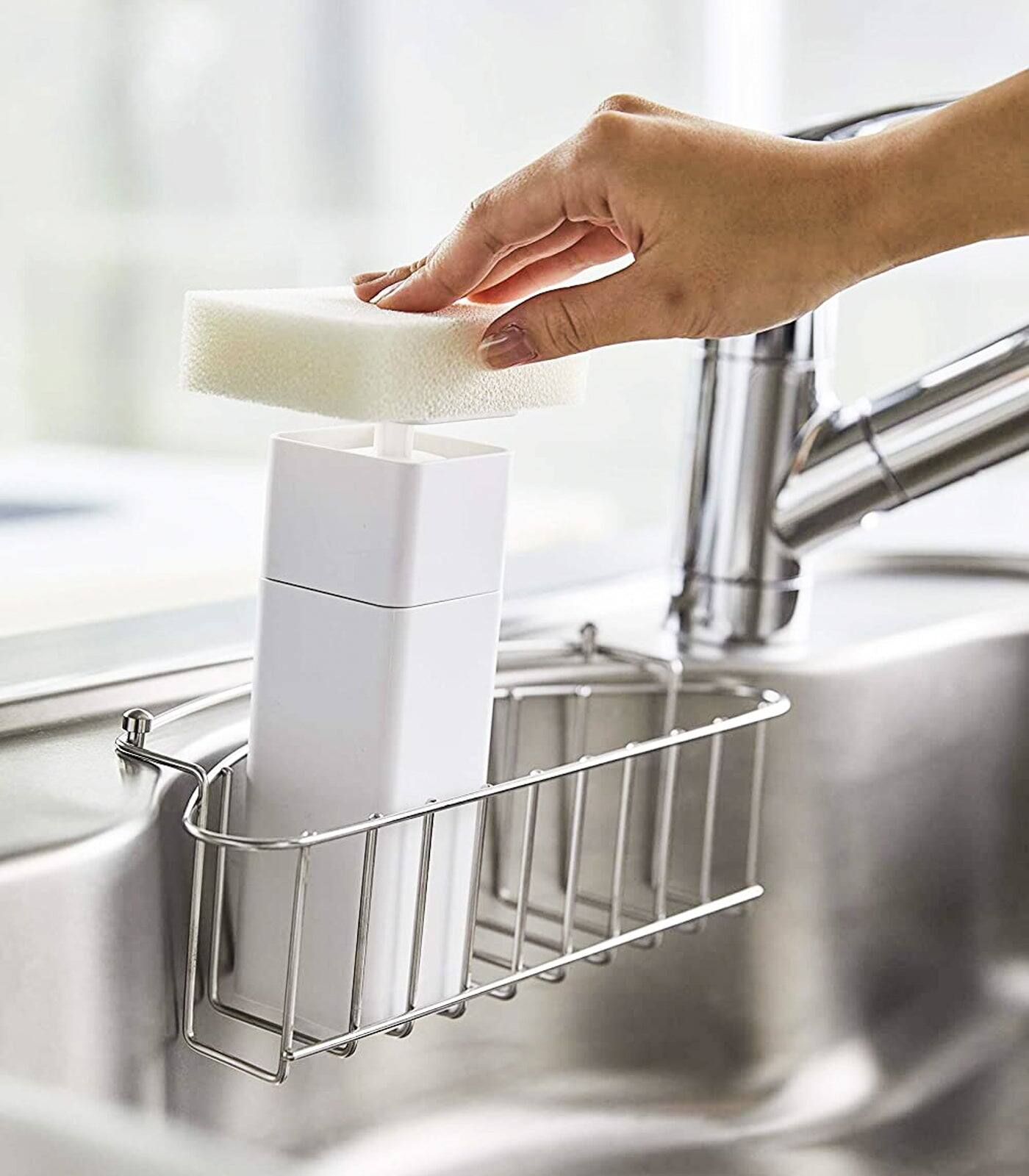 Left. Yamazaki Home - Push Soap Dispenser - Black.