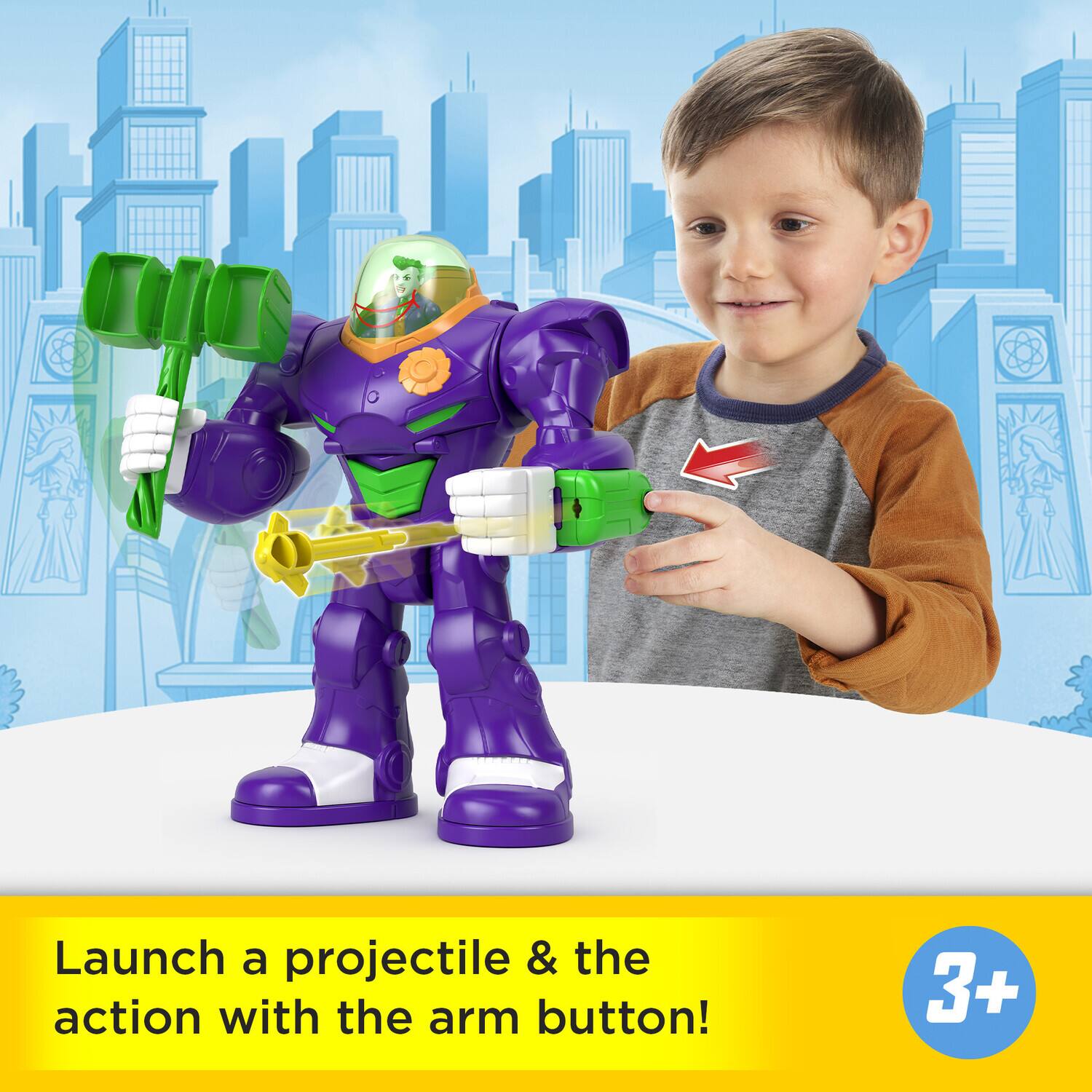 Launch a projectile & the action with the arm button!  
3+