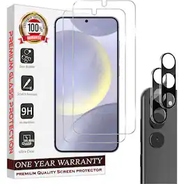 Entronix - Galaxy S25 Clear Screen and Camera Lens Protector - 4 Piece Set - Transparent