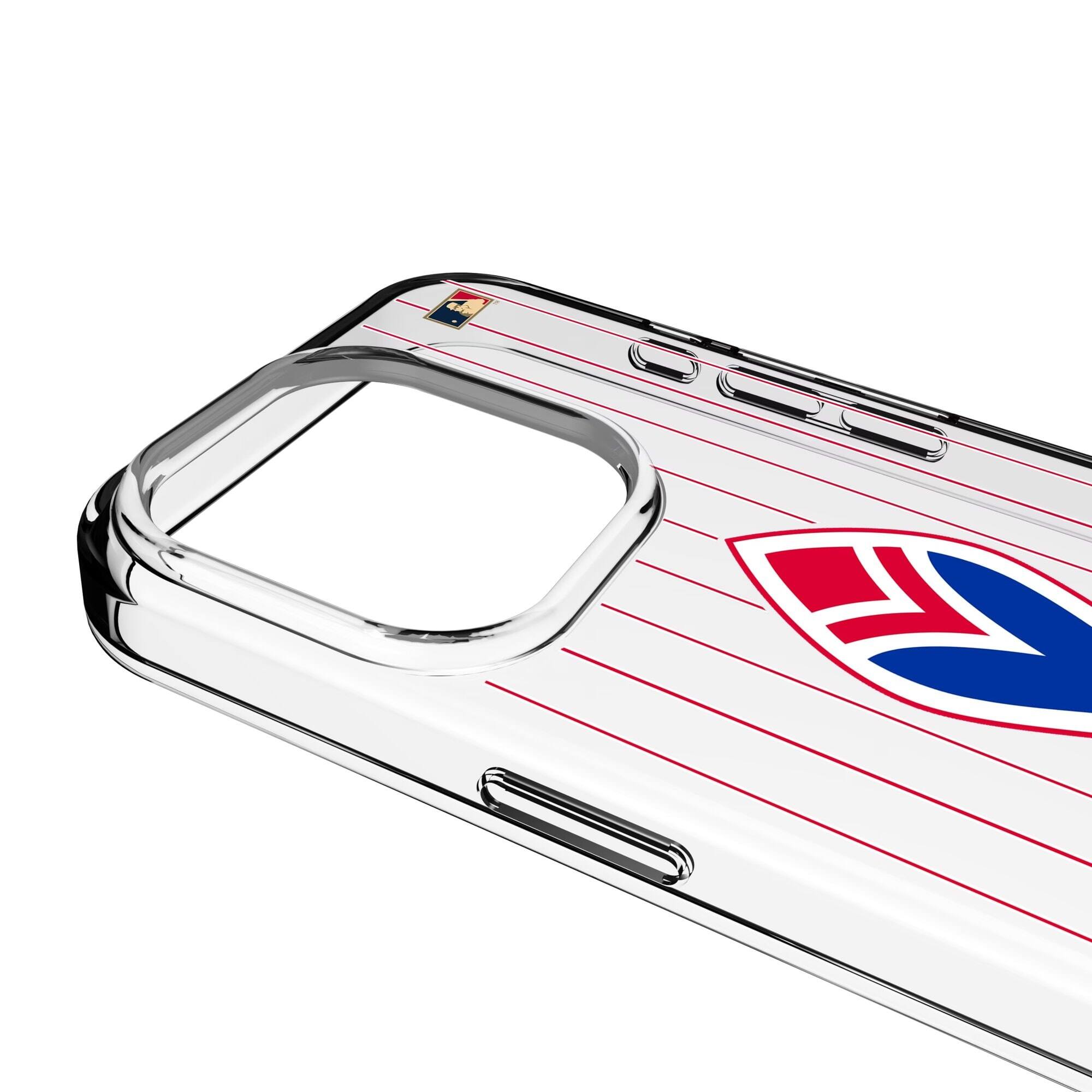 Alt View 2. Keyscaper - Atlanta Braves 1972-1975 Cooperstown Pinstripe iPhone Clear Case - 14 - Multicolor.