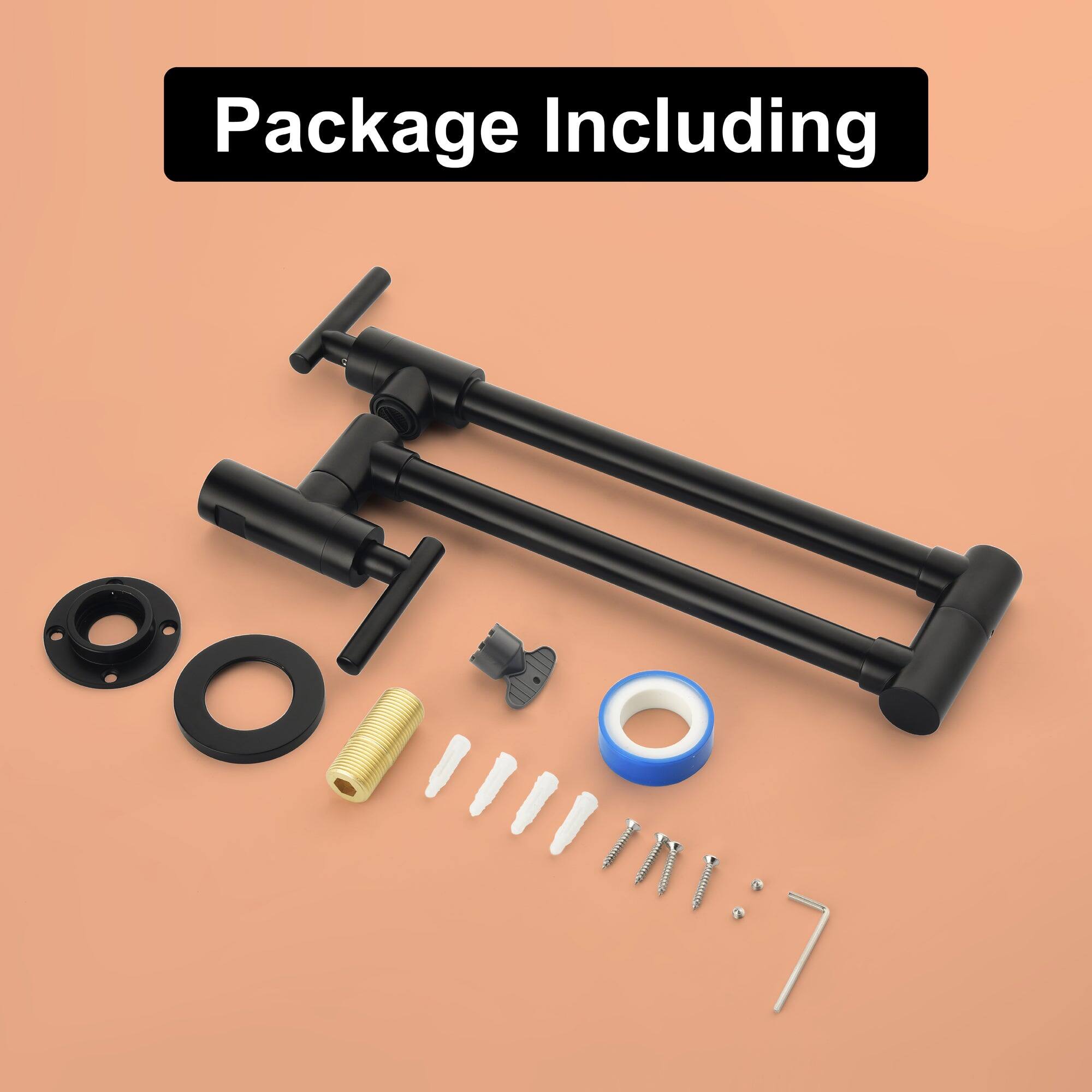 Package Including

- Tripod legs
- Mounting plate
- Screws
- Washers
- Rubber feet
- Adhesive tape
- Connector
- Spacers