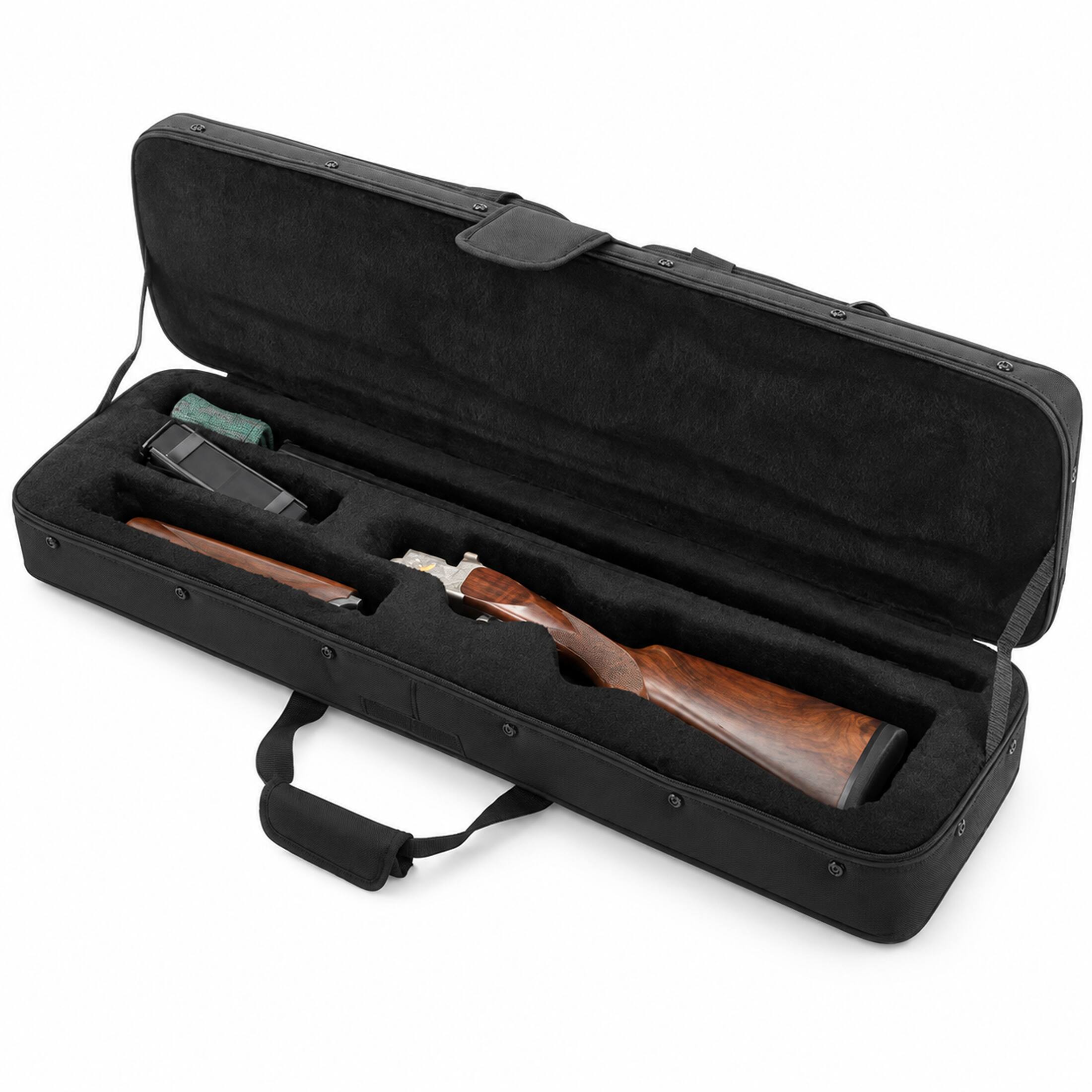 Front. SKB - SKB Cases 3409 Canvas Exterior and EPS Interior Hybrid Breakdown Shotgun Case - Black.