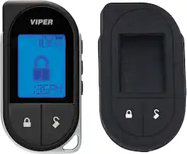 7756V 2-Way LCD Replacement Remote Control Bundled with + (1) Soft Silicone Protective Cover for Viper - Black