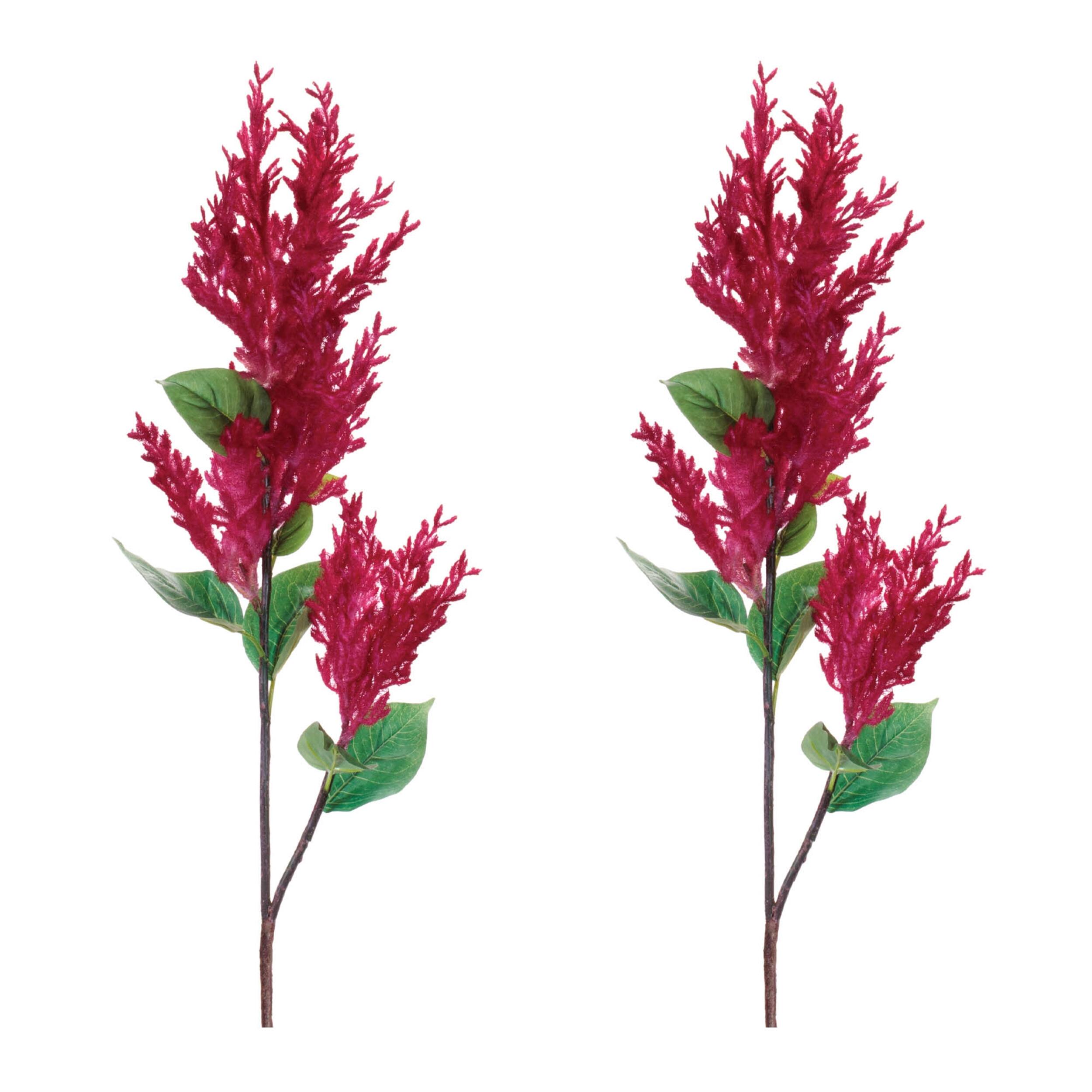 Left. BreeBe - Astilbe Floral Spray (Set of 2) - Red, Green.