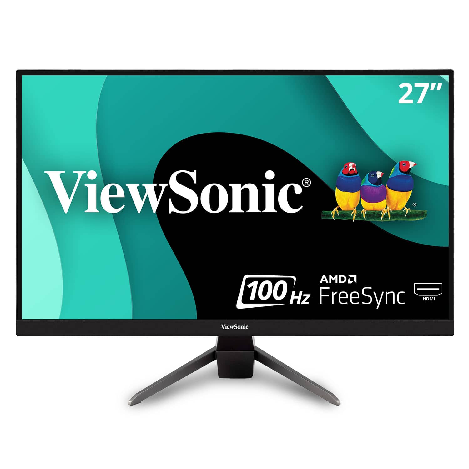 Front. ViewSonic - VX2767-MHD 27" LCD FHD FreeSync Gaming Monitor (DisplayPort VGA, HDMI) - Black.