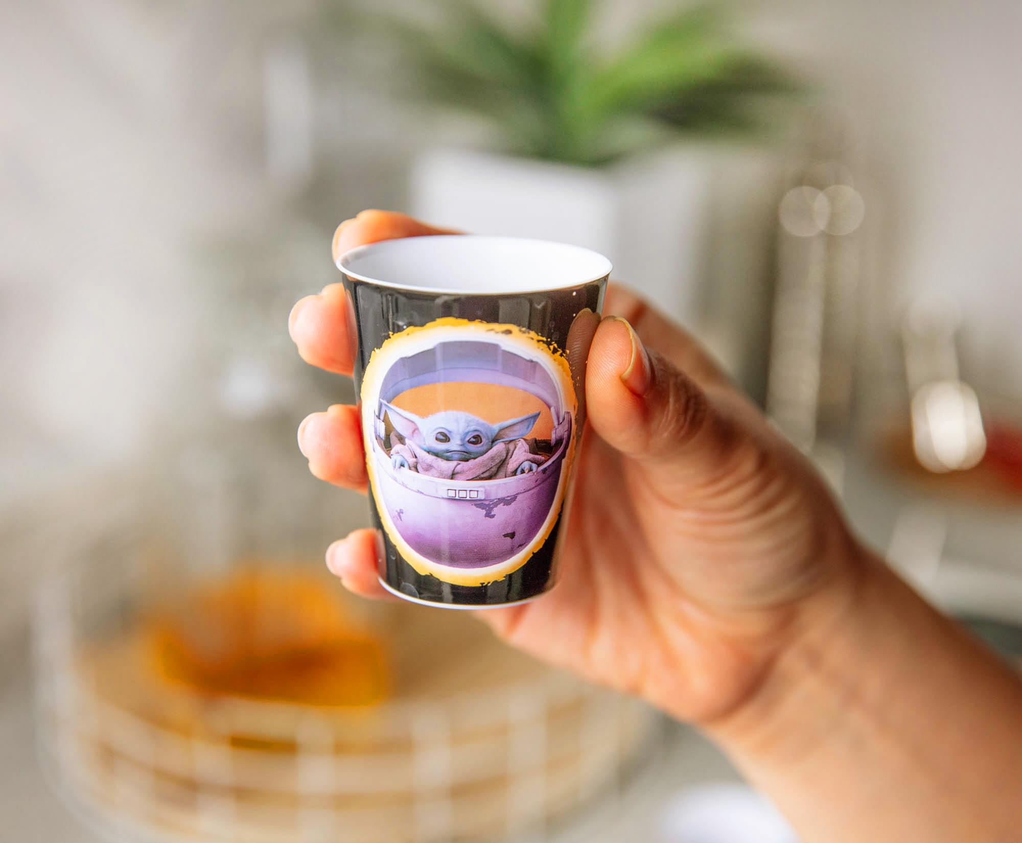 Alt View 2. Silver Buffalo - Star Wars: The Mandalorian 1.5-Ounce Plastic Mini Cups | Set of 4 - Black.